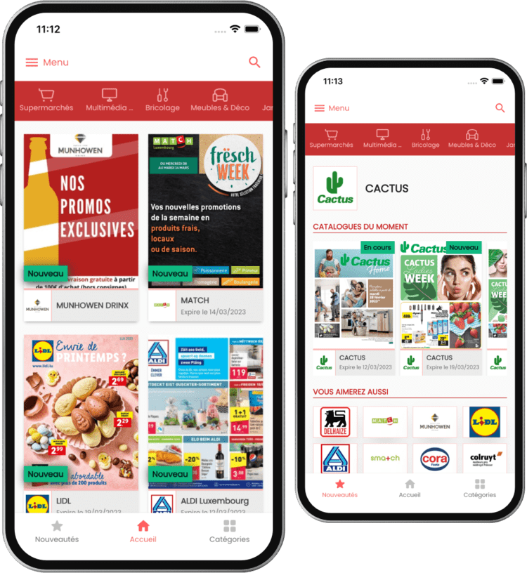 Captures d'écran de l'application
